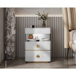 高級感溢れる無垢材とセラミックのナイトテーブル hmq-1923