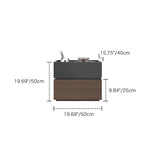 エレガントなデザインの多層板製ナイトテーブル|モダンなベッドサイド収納 hmq-1925