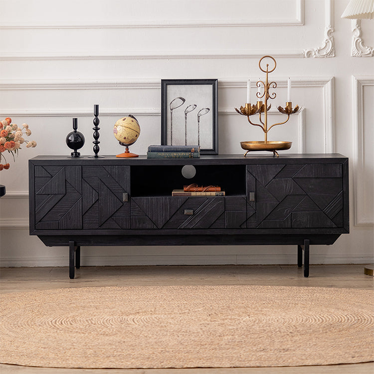 スギ材とアイアンで作られたスタイリッシュなキャビネット【モダンデザイン家具】 hdst-4224