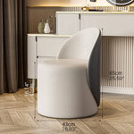 高級感あふれる実木シープボアスツール - エアレザー&綿麻クッション付きデザインチェア fel-1977