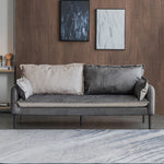 高級ソファー 木製フレーム エアレザー仕上げ 快適な座り心地 モダンデザイン fsmy-401