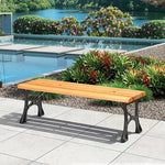 ガーデンベンチ ベンチ 木目調 アルミ ガーデンチェア アルミ製フレーム 長椅子 おしゃれ チェア ガーデン アウトドア zy-143