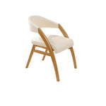 北欧風天然木ダイニングチェア 原木デザイン 牛角スタイル 背もたれ付き書斎椅子 fjnl-1595