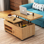 モダンデザイン多層板製センターテーブル|昇降式&収納機能付き fcx-2587