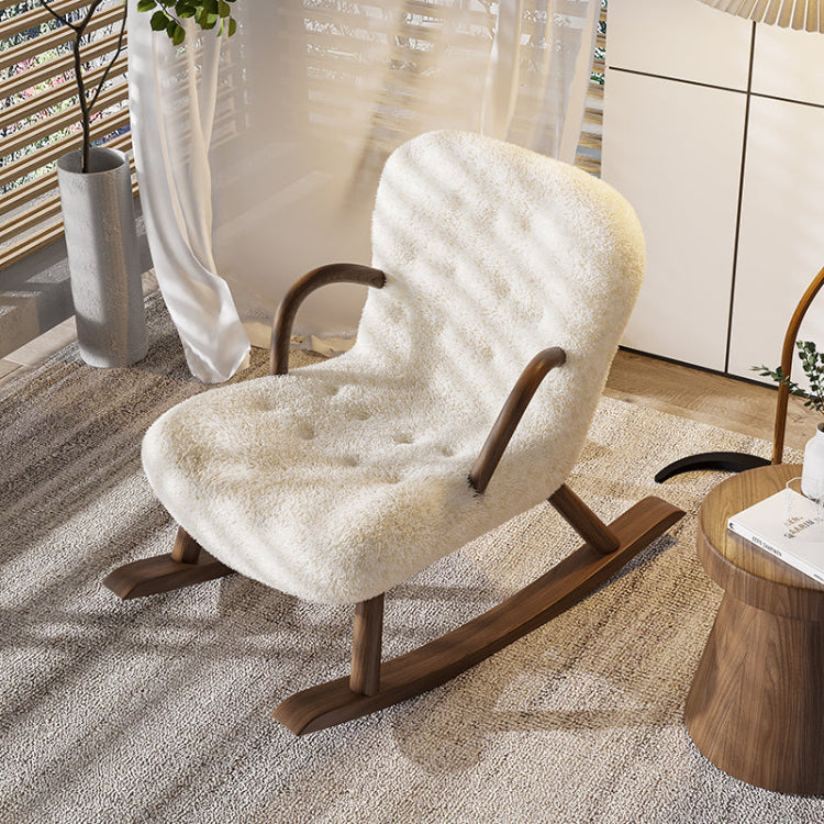 木製フレーム&シープボア素材の快適チェア – スタイリッシュでリラックスできる逸品 fsmy-400