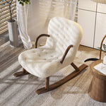 木製フレーム&シープボア素材の快適チェア – スタイリッシュでリラックスできる逸品 fsmy-400