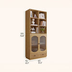 モダンデザイン多層板キャビネット ガラス&アルミニウム合金使用キャビネット収納 hlxl-4414