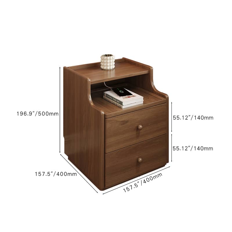 「パイン製ナイトテーブル - シンプルで機能的なベッドサイド家具」 hmq-1914