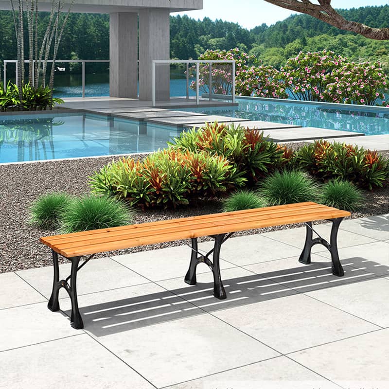 ガーデンベンチ ベンチ 木目調 アルミ ガーデンチェア アルミ製フレーム 長椅子 おしゃれ チェア ガーデン アウトドア zy-143