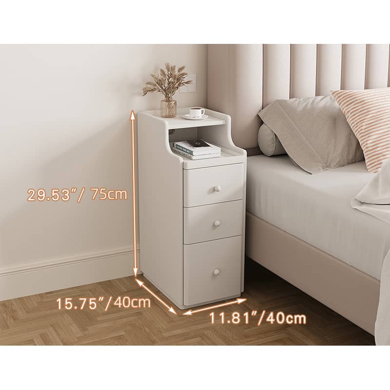 モダンデザインナイトテーブル | コンパクト収納サイドテーブル hmq-1916