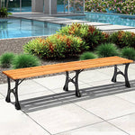 ガーデンベンチ ベンチ 木目調 アルミ ガーデンチェア アルミ製フレーム 長椅子 おしゃれ チェア ガーデン アウトドア zy-143