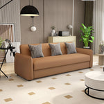 【高級感溢れる】木製 MDF集成材 ソファー 合皮 フェイクレザー 使い心地抜群 fsmy-405