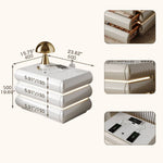 高級無垢材ナイトテーブル セラミック製 ランプ付き モダンデザイン ベッドサイドテーブル hmq-1934