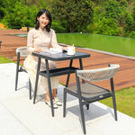 ガーデンテーブル 3点セット ガーデンチェア ガーデンファニチャー 椅子 コンパクト ガーデニング ベランダ おしゃれ 室内 zy-041