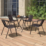 ガーデンテーブルセット チェア 5点セット おしゃれ ガラス パラソル対応 おしゃれ ガーデンチェア アウトドア zy-029