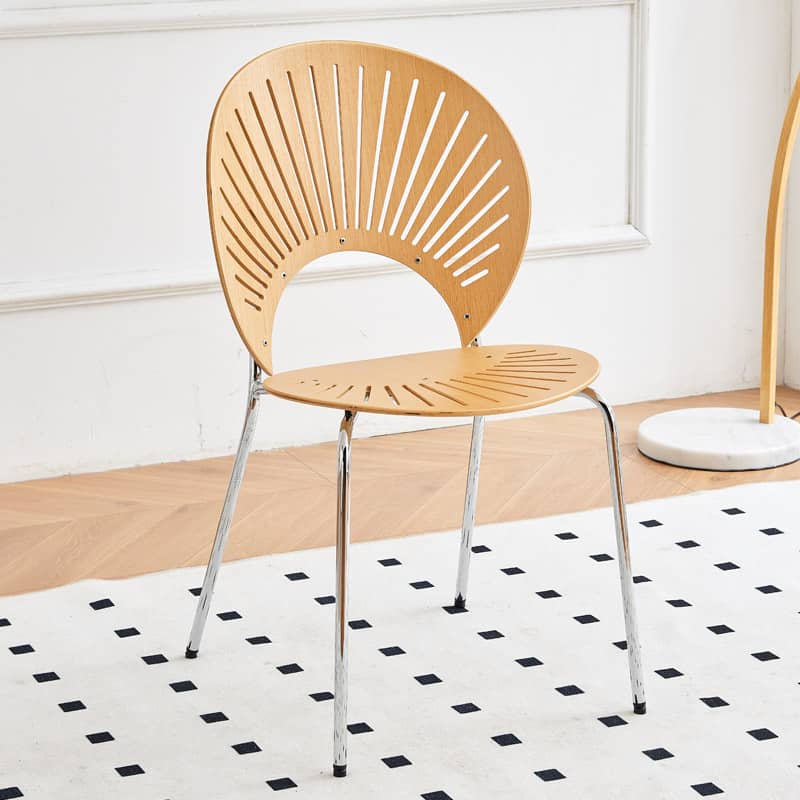 スタイリッシュなデザイン!高品質MDF集成材とステンレス製のチェア yw-172