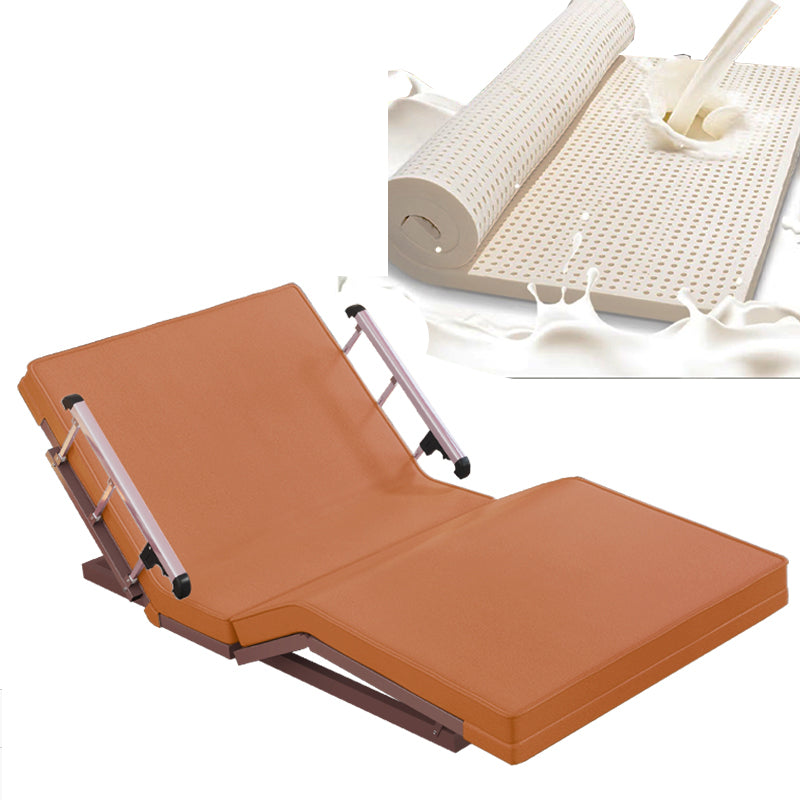 【高級素材】無垢材&発泡ポリエチレンベッド | 綿麻&ココナッツパーム&ラテックス | エアレザー仕上げ foltm-1561