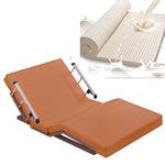 【高級素材】無垢材&発泡ポリエチレンベッド | 綿麻&ココナッツパーム&ラテックス | エアレザー仕上げ foltm-1561