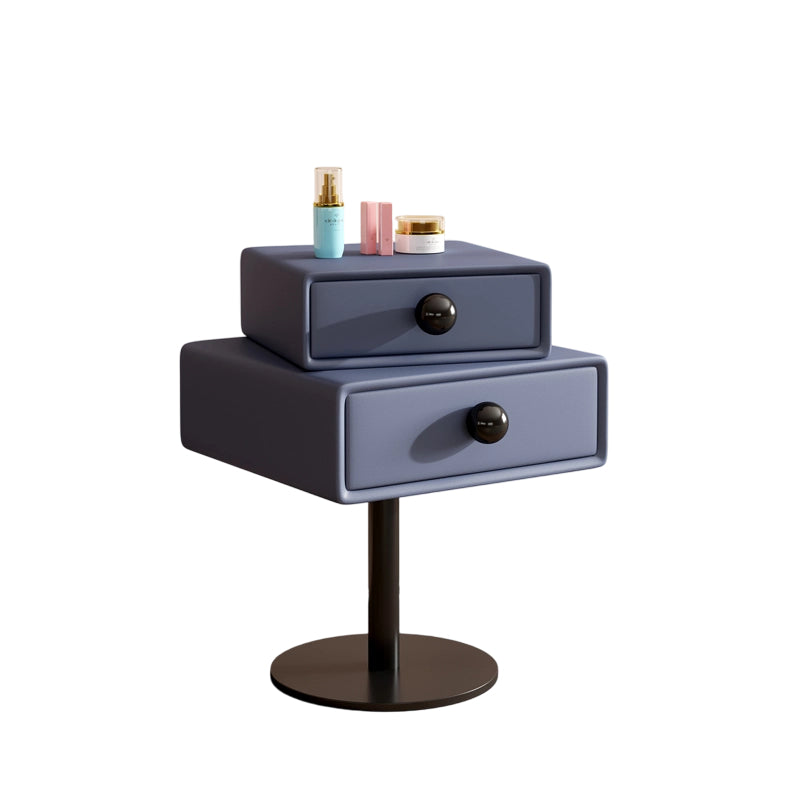 ナイトテーブル ベージュ ダークグレー ブルー ホワイト ライトグレー オレンジ マイクロファイバーレザー yk-14-nighttable