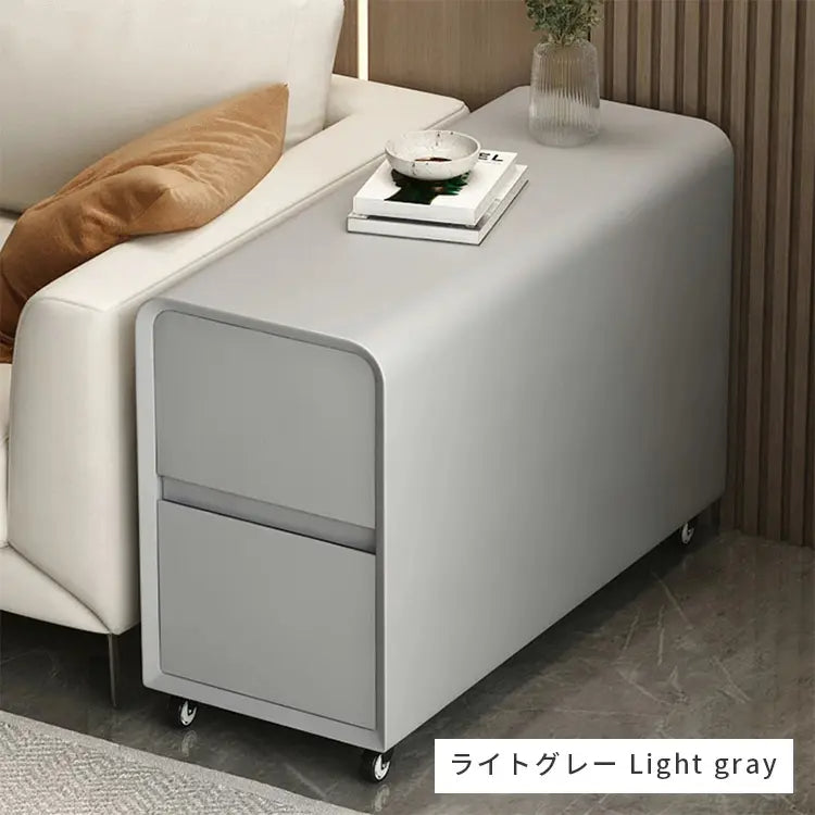 リビングサイドキャビネット可動式クリーム風スリムデザインモダンミニサイドテーブル yk-b2