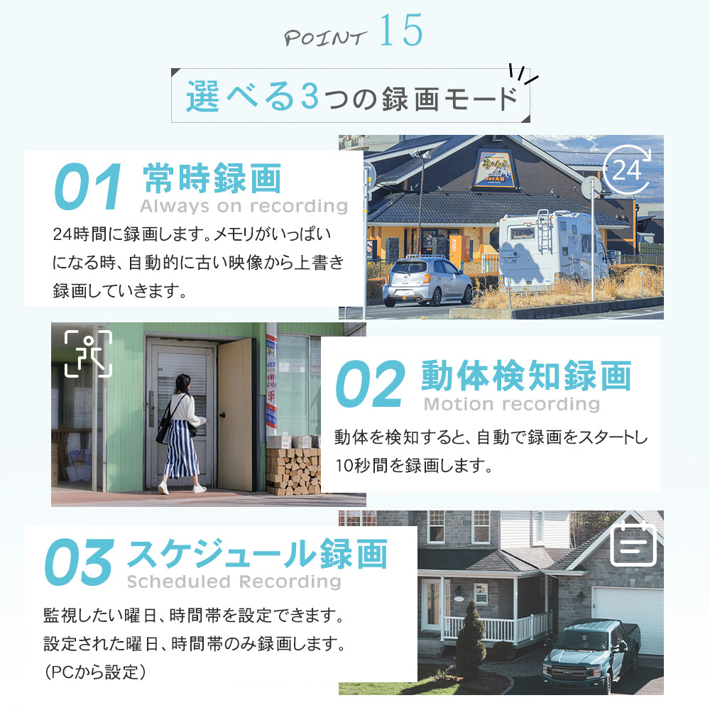 防犯カメラ 屋外 無線 wifi 300/400/500/800万画素 監視カメラ 有線 首振り SIMカード 5Ghz対応 IPカメラ 夜間カラー 録音 sdカード録画 双方向通話 wifi無し 動体検知 自動追跡 防水 スマホ 工事不要 駐車場 店舗 車上荒らし A6