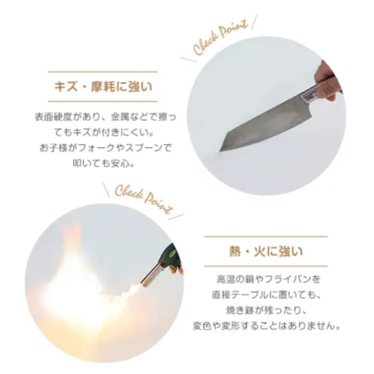 セラミック天板丸ダイニングテーブル アッシュ無垢材 ホワイト sm-315