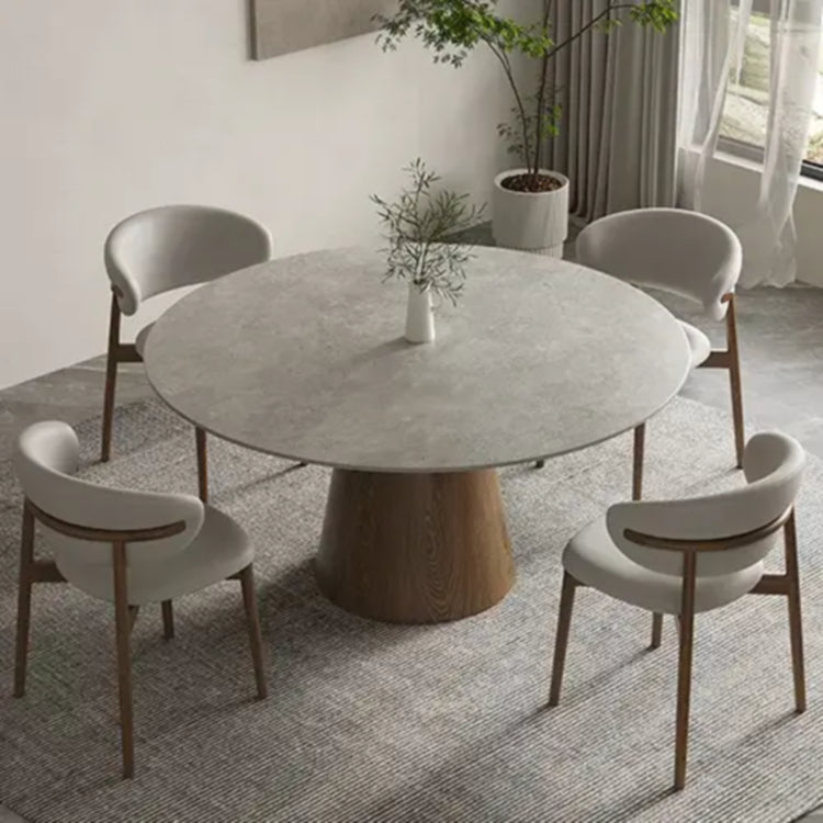 セラミック天板丸ダイニングテーブル アッシュ無垢材 ホワイト sm-315