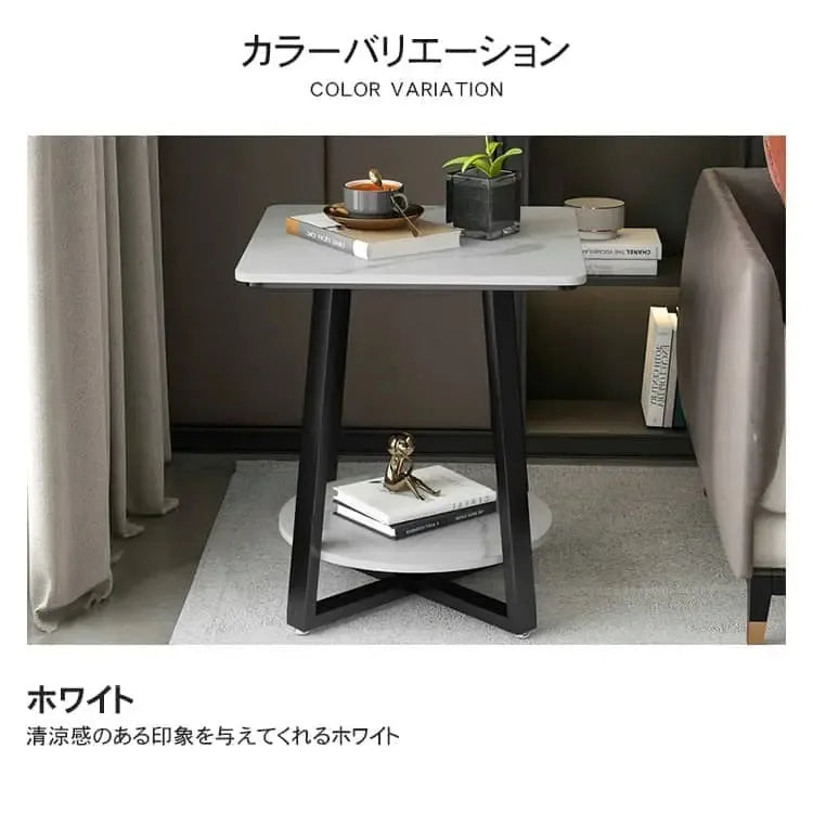 センターテーブル ホワイト グレー セラミック スチール cr-001-bj-table