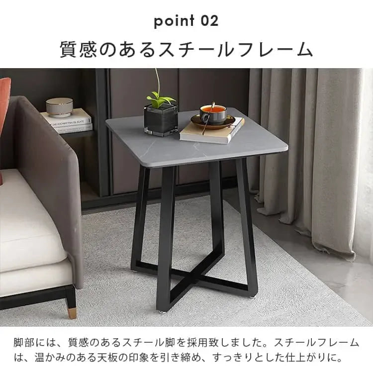 センターテーブル ホワイト グレー セラミック スチール cr-001-bj-table