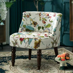 ソファー 花柄ーブルー 幾何柄 オーク材 パイン材 綿麻生地 dlo-008-sofa