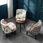 ソファー 花柄ーブルー 幾何柄 オーク材 パイン材 綿麻生地 dlo-008-sofa