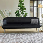 ソファー ブラック オレンジ グリーン 合成皮革 スチール シリコンフィル 天然木 dlo-020