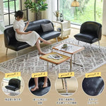 ソファー ブラック オレンジ グリーン 合成皮革 スチール シリコンフィル 天然木 dlo-020