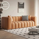 ソファー オレンジ グレー ベージュ エアレザー 天然木 dlo-023-sofa