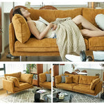 ソファー イエロー ベージュ グリーン グレー ブラウン ブラック コーデュロイ スチール シリコンフィル 天然木 dlo-025