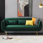 ソファー ダークグリーン イエロー ライトグレー ライトブルー ピンク ベルベット スチール シリコンフィル 天然木 dlo-029