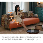 ソファー オレンジ ホワイト グレー グリーン 合成皮革 シリコンフィル 天然木 dlo-032
