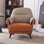 ソファー オレンジ+ベージュ グレー+ベージュ ブラック+ベージュ ベージュ マイクロファイバーレザー シリコンフィル 天然木 dlo-035