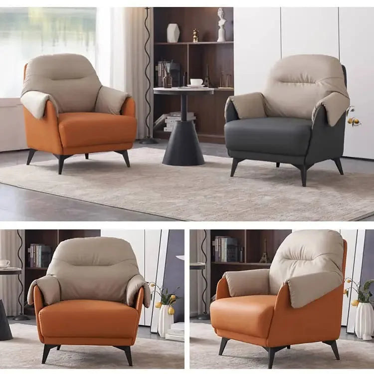 ソファー オレンジ+ベージュ グレー+ベージュ ブラック+ベージュ ベージュ マイクロファイバーレザー シリコンフィル 天然木 dlo-035