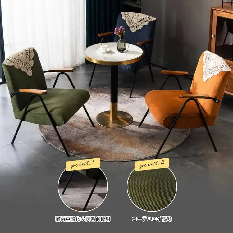 ソファー グリーン ブルー オレンジ グレー コーデュロイ スチール シリコンフィル 天然木 dlo-040