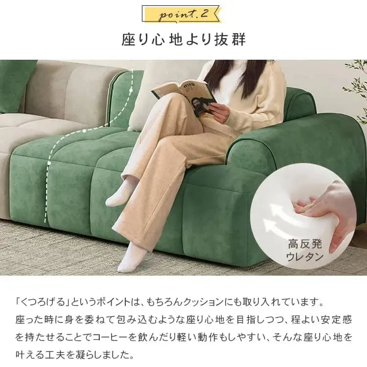 ソファー グリーン ベージュ グレー イエロー オレンジ ベージュ+グリーン ベージュ+ベージュ ベージュ+グレー ベージュ+イエロー ベルベット パイン材 dlo-045-sofa