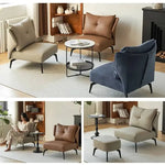 ソファー ライトグレー オレンジ ブラウン エアレザー シリコンフィル 天然木 dlo-066