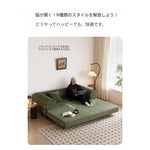フレンチヴィンテージ風 ソファベッド 折りたたみ式 多機能ソファ コンパクト リビング 一人暮らし コーデュロイ おしゃれ dsm-0326