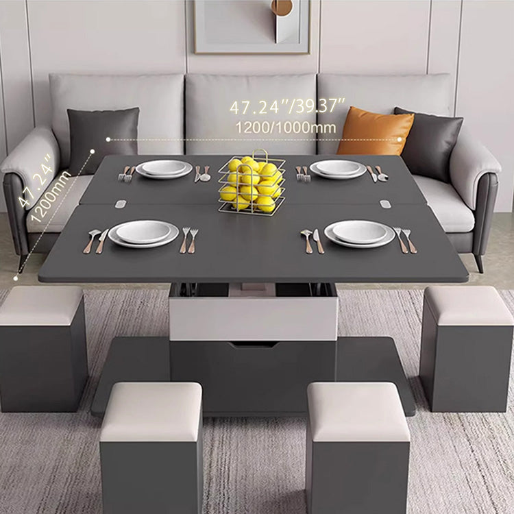 高級感たっぷり!MDF集成材とPUレザーのスタイリッシュセンターテーブル fajf-958