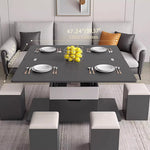 高級感たっぷり!MDF集成材とPUレザーのスタイリッシュセンターテーブル fajf-958