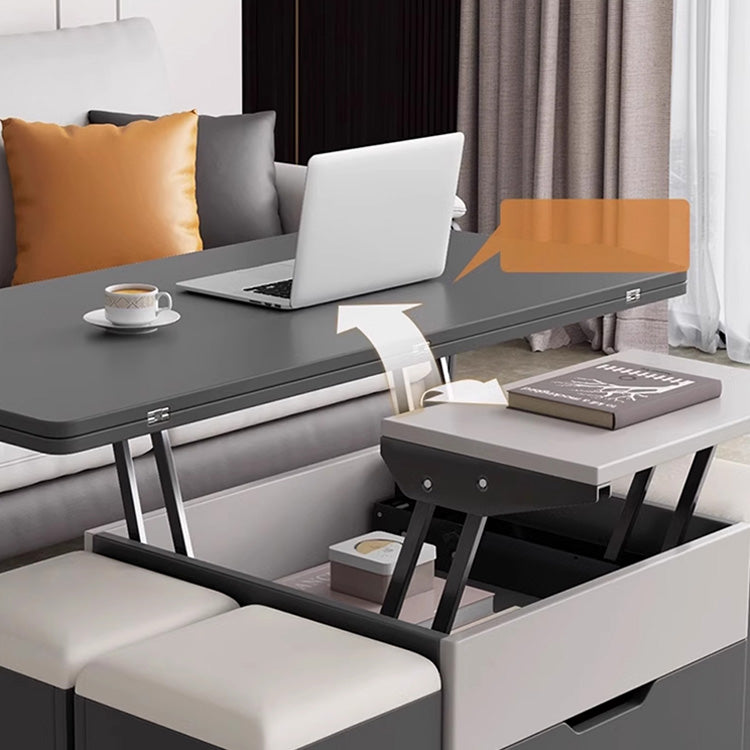 高級感たっぷり!MDF集成材とPUレザーのスタイリッシュセンターテーブル fajf-958