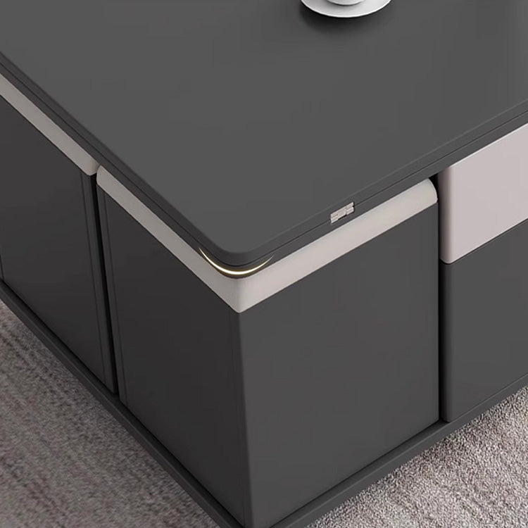 高級感たっぷり!MDF集成材とPUレザーのスタイリッシュセンターテーブル fajf-958