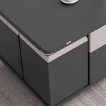 高級感たっぷり!MDF集成材とPUレザーのスタイリッシュセンターテーブル fajf-958