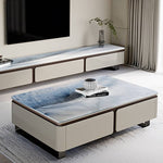 ラグジュアリーなデザイン!セラミック×パイン材のセンターテーブル - 上質な多層板とスチール脚使用 faml-307