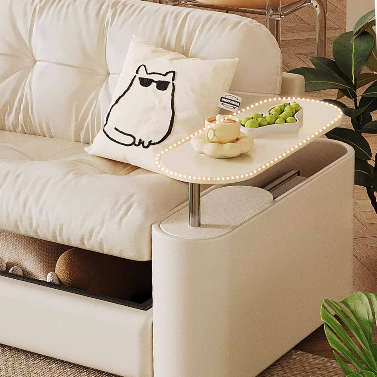 高級感快適耐久性抜群のアッシュ材ステンレスを使用したシリコンフィル合皮ソファー fbby-1378